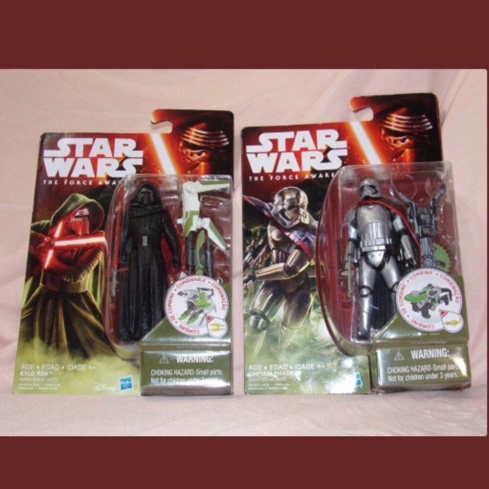 Star Wars TFA Kylo Ren & Captain Phasma Hasbro 3.75” Figures New Sealed Lot